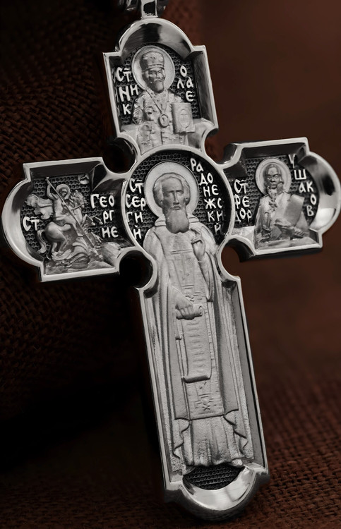 Крест из белого золота