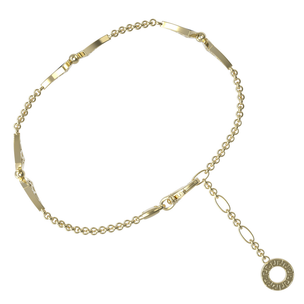 Браслет из лимонного золота c ониксом и перламутром