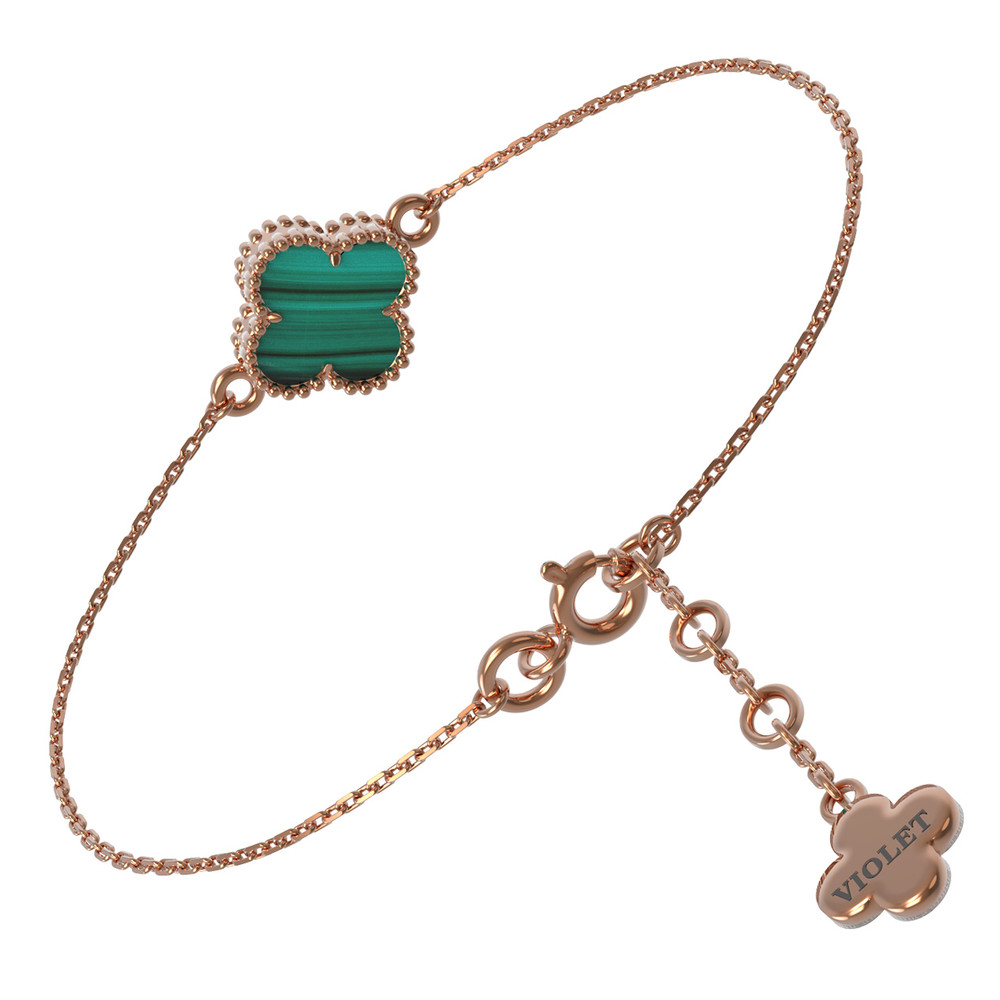 Браслет из золота c малахитом