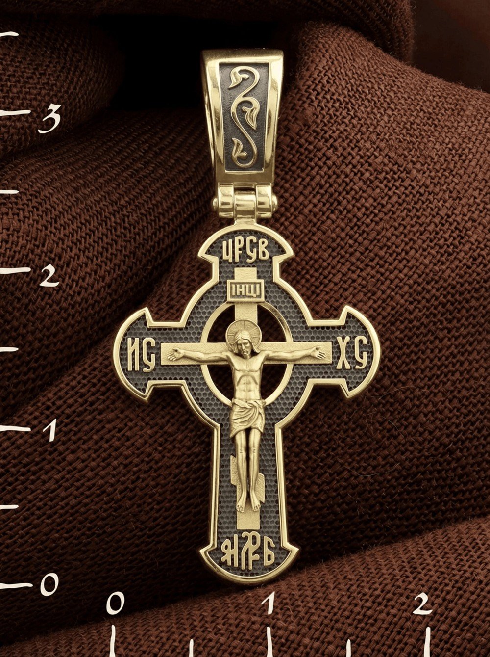 Крест из лимонного золота