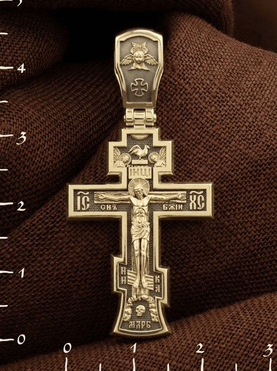 Крест из лимонного золота