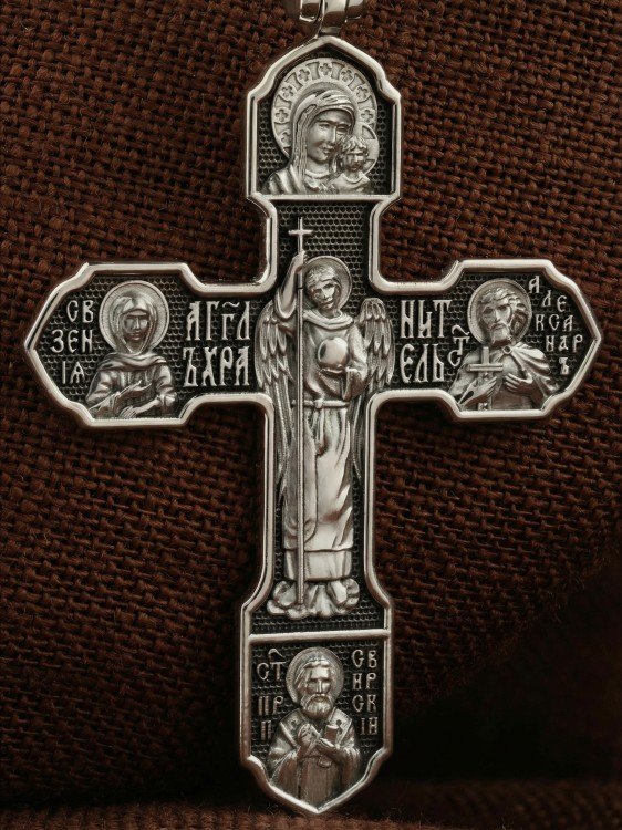 Крест из белого золота