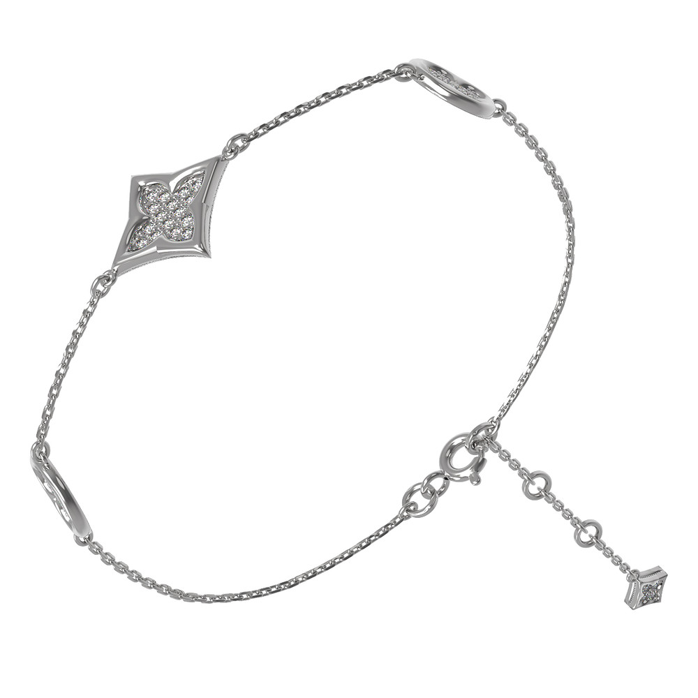 Браслет из белого золота c бриллиантами