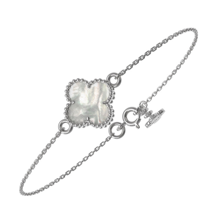 Браслет из белого золота c перламутром