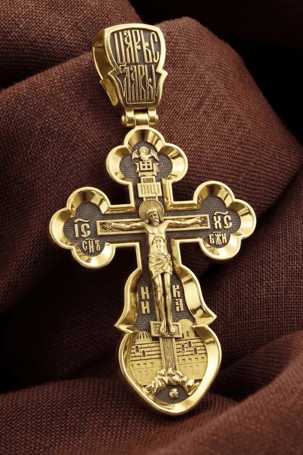 Крест из лимонного золота