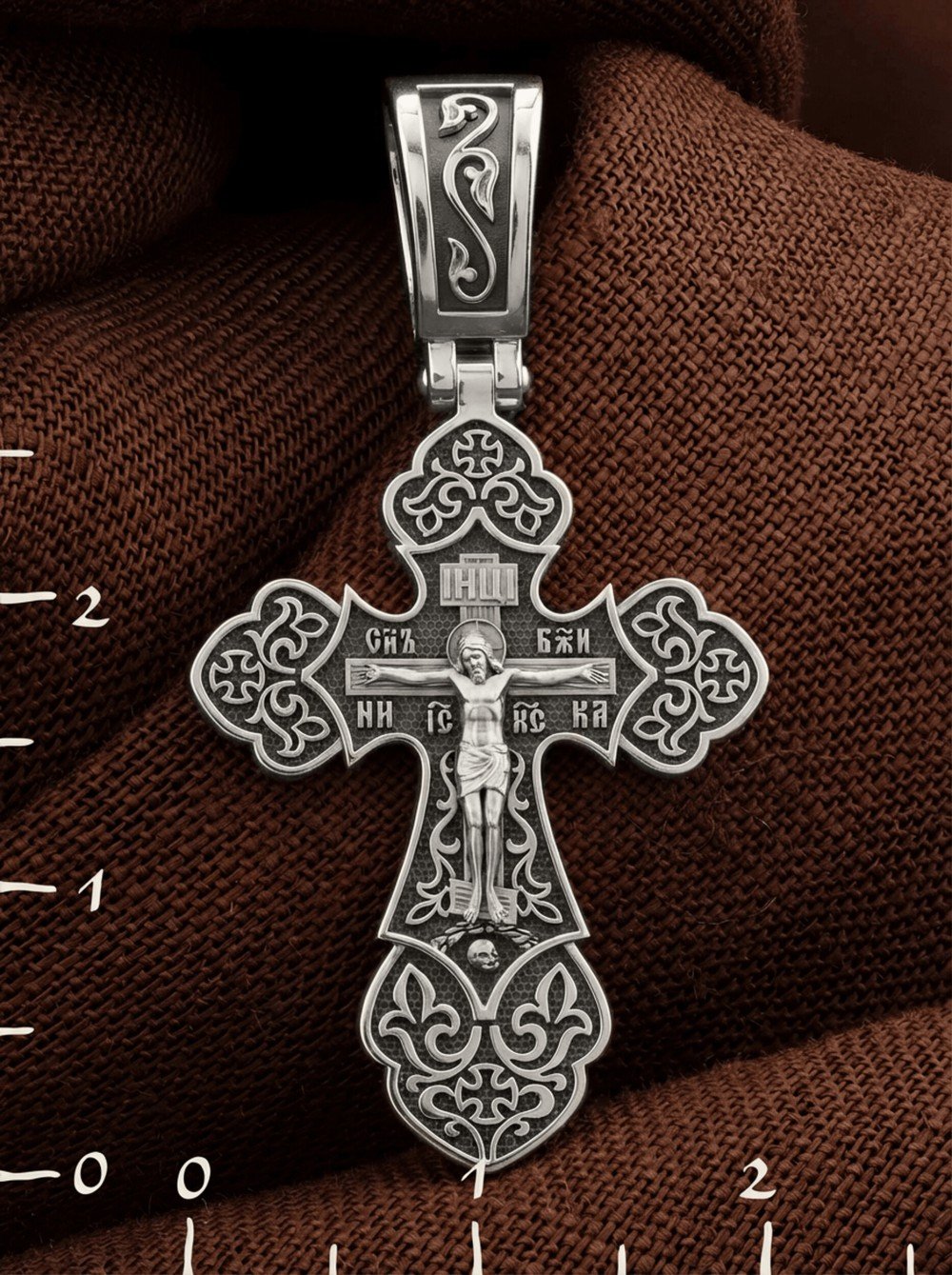 Крест из белого золота