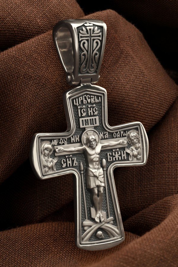 Крест из белого золота