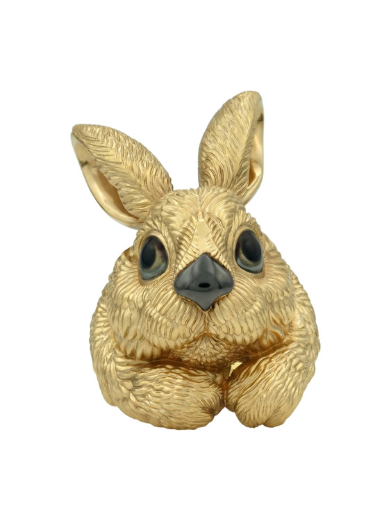 Кольцо из лимонного золота c эмалью