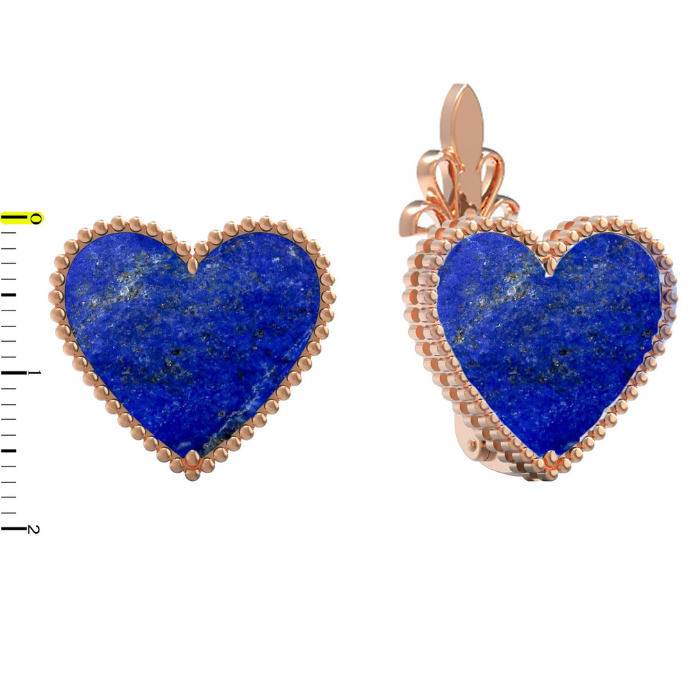 Серьги из золота c лазуритом