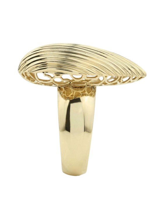 Кольцо из лимонного золота c рубином