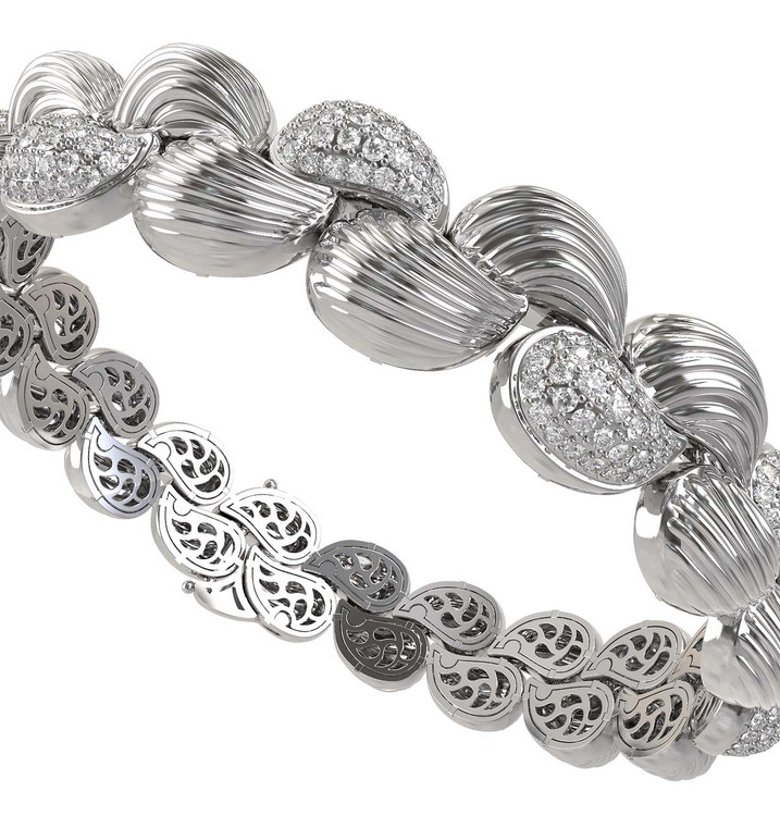 Браслет из белого золота c бриллиантами