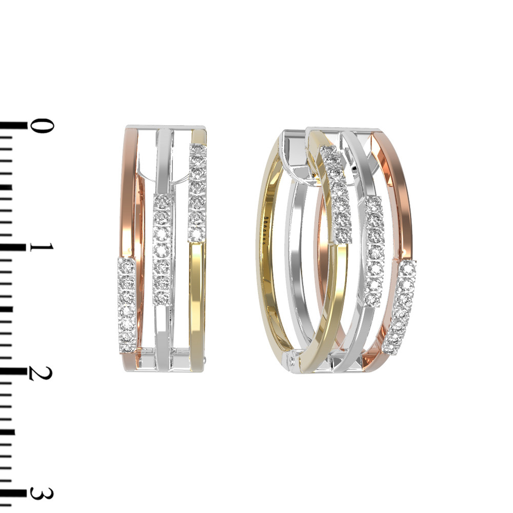 Серьги из белого золота c бриллиантами