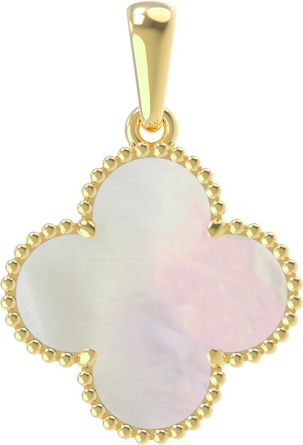 Подвеска из лимонного золота c перламутром