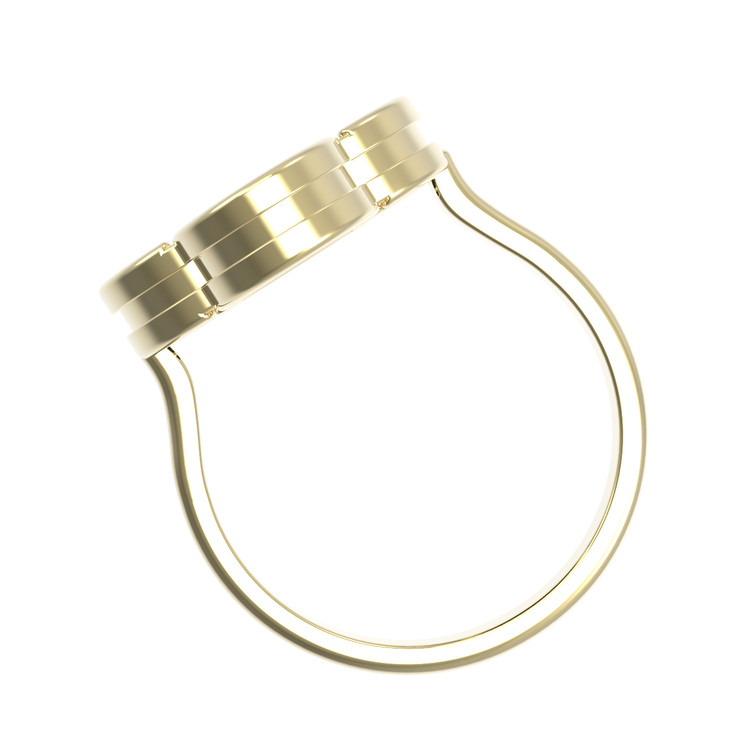 Кольцо из лимонного золота c ониксом