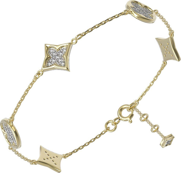 Браслет из лимонного золота c бриллиантами