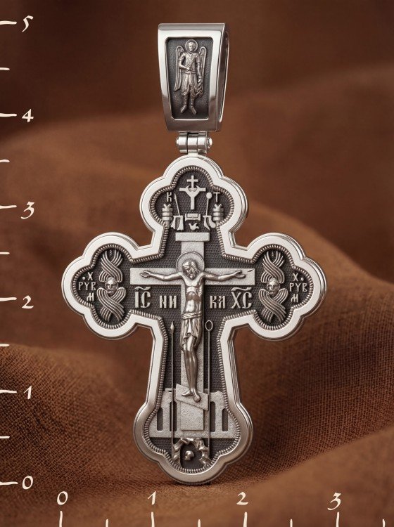 Крест из белого золота