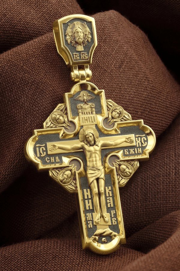 Крест из лимонного золота