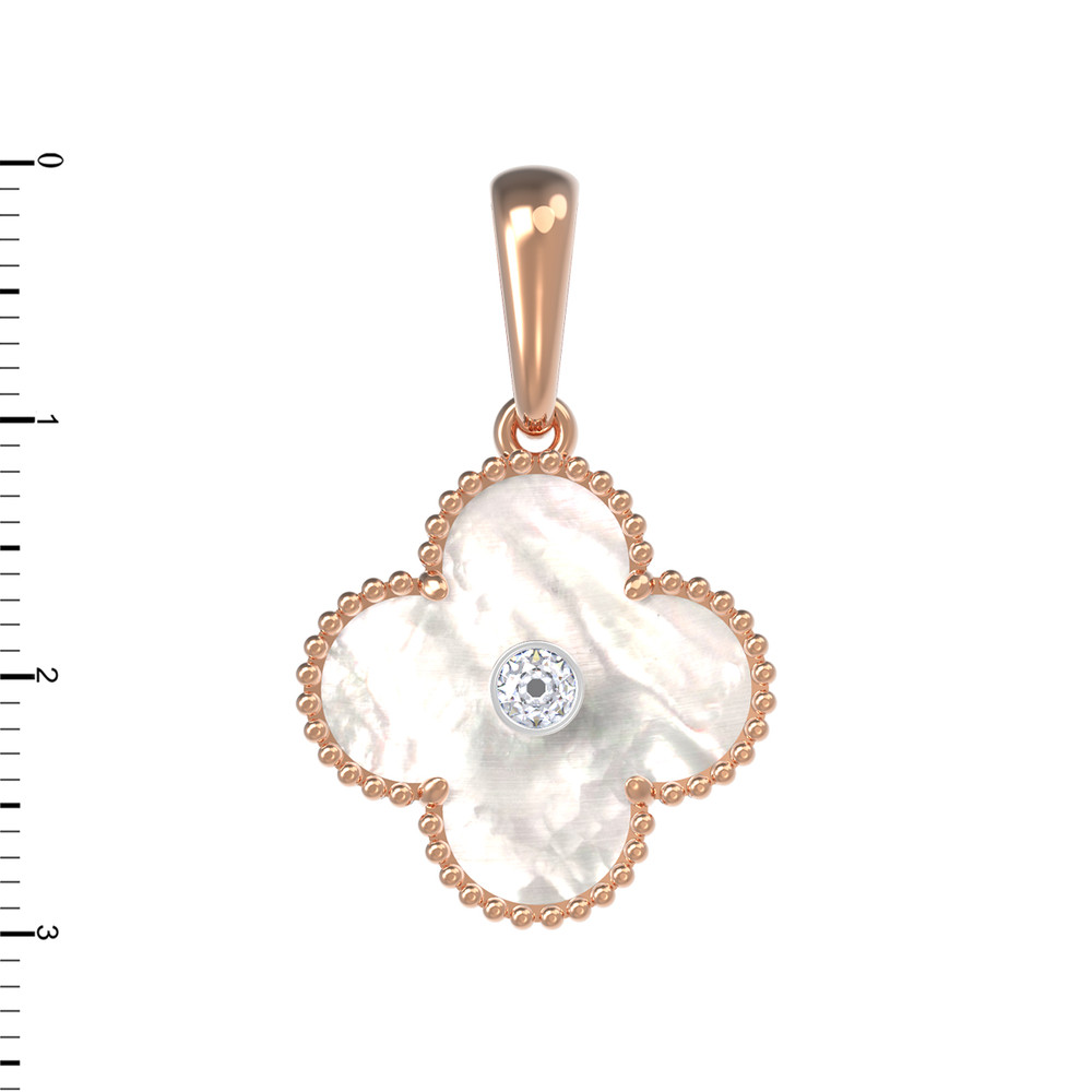 Подвеска из золота c бриллиантами и перламутром