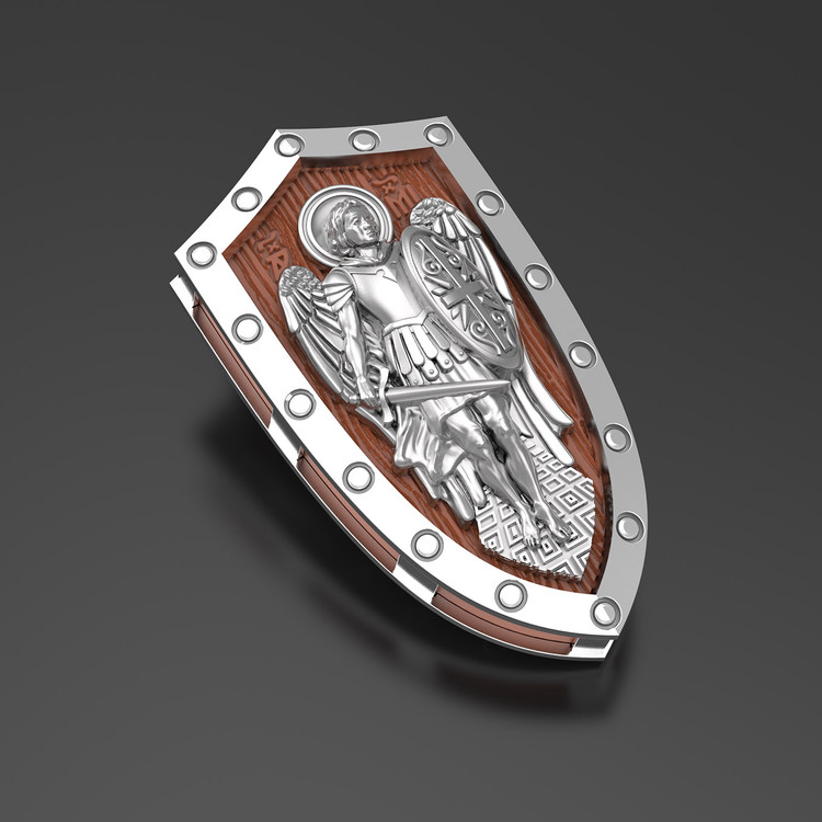 Образок из белого золота c деревом груши