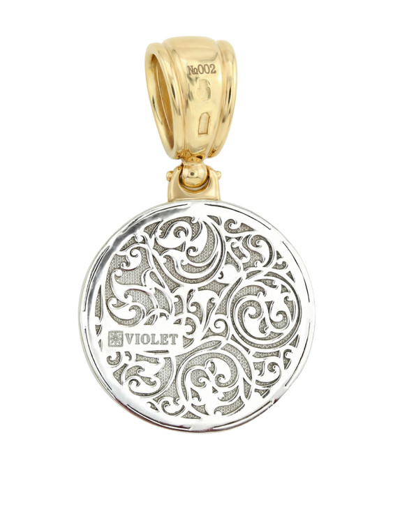 Подвеска из лимонного золота c эмалью