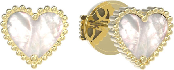 Серьги из лимонного золота c перламутром