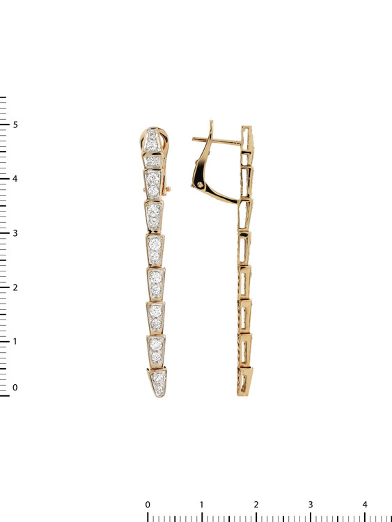 Серьги из золота c бриллиантами