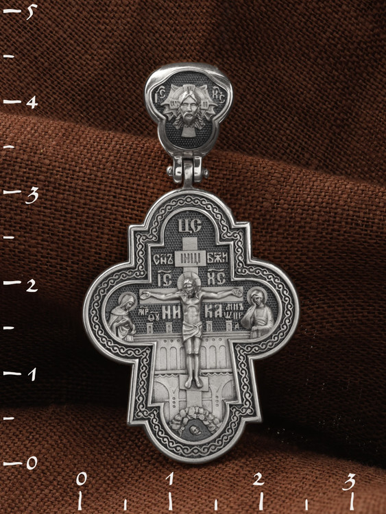 Крест из белого золота