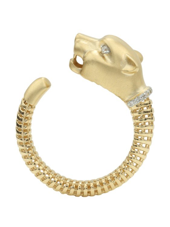 Кольцо из лимонного золота c бриллиантами