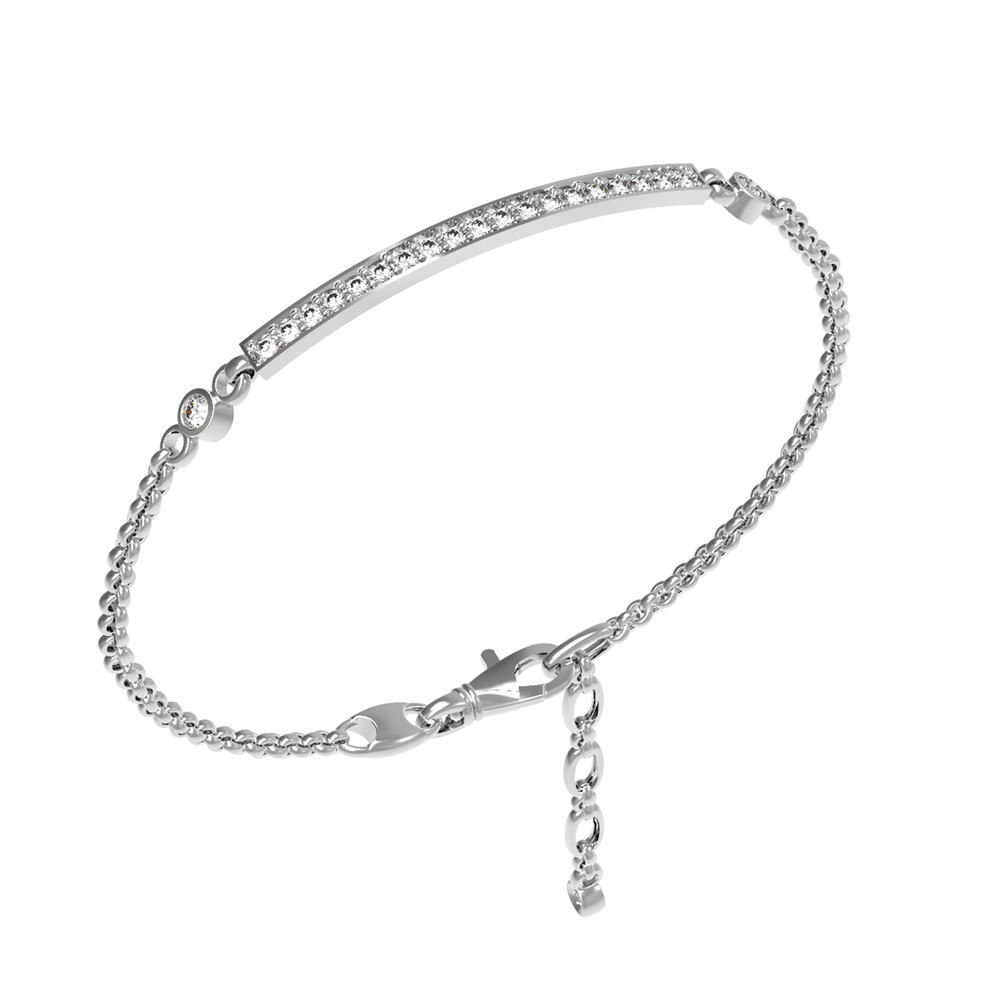 Браслет из белого золота c бриллиантами