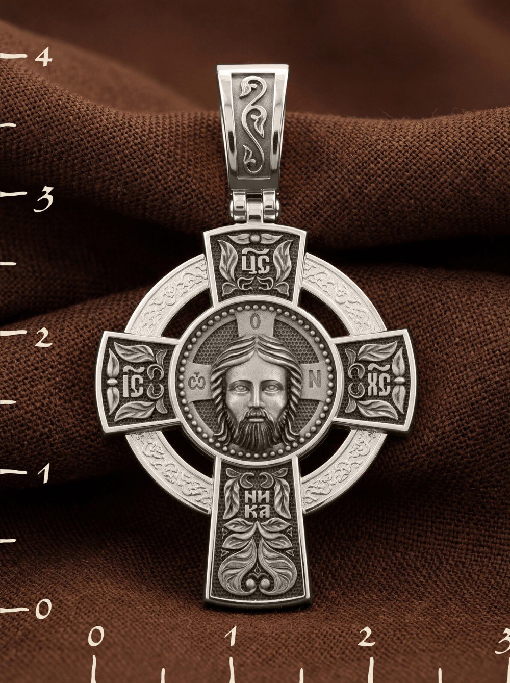 Крест из белого золота