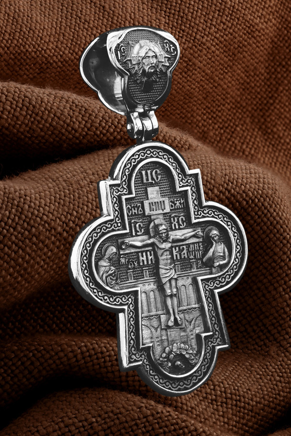 Крест из белого золота