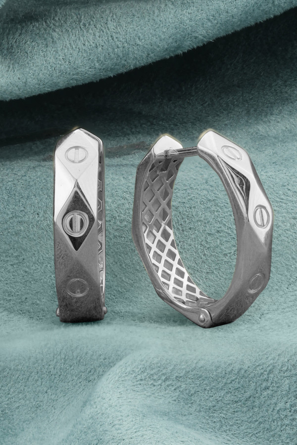 Серьги из белого золота