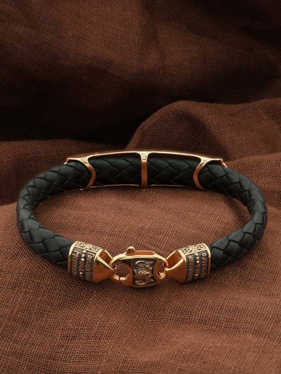 Браслет из золота c шнурком