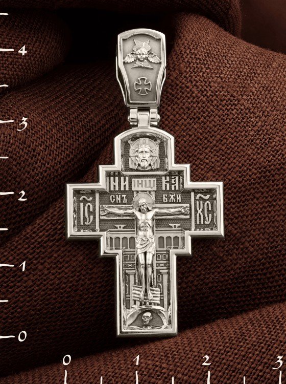 Крест из белого золота