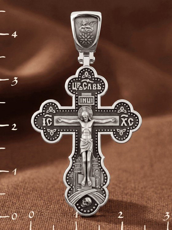 Крест из белого золота
