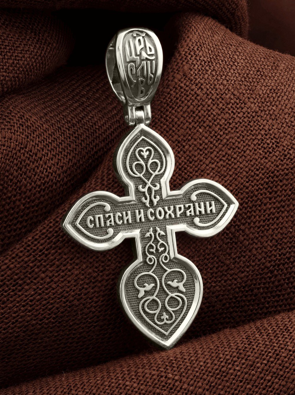 Крест из белого золота