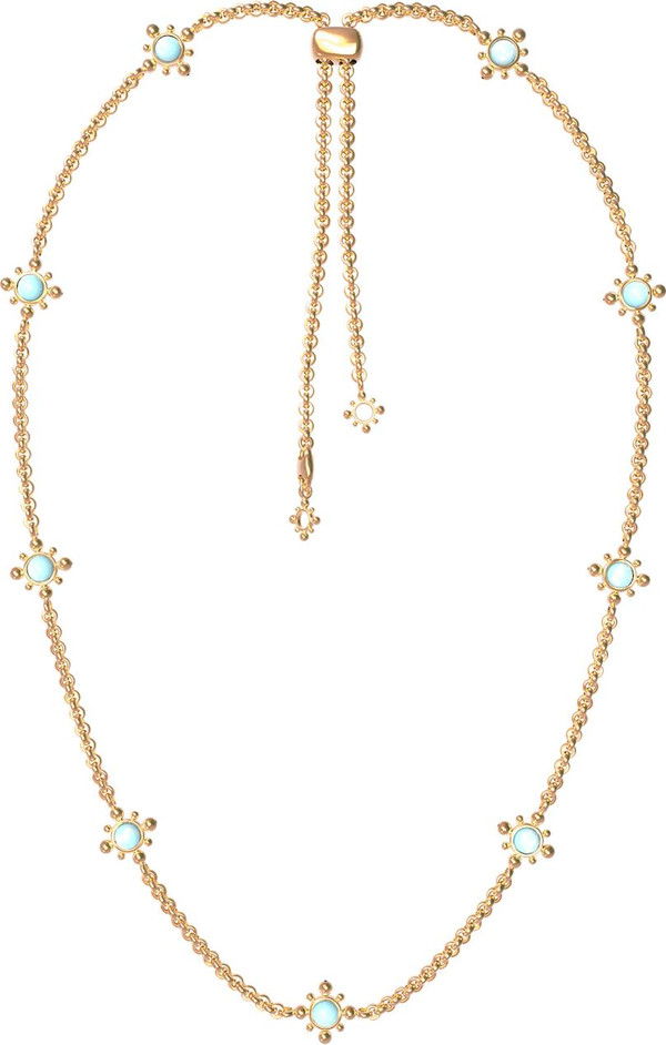 Колье из золота c бирюзой