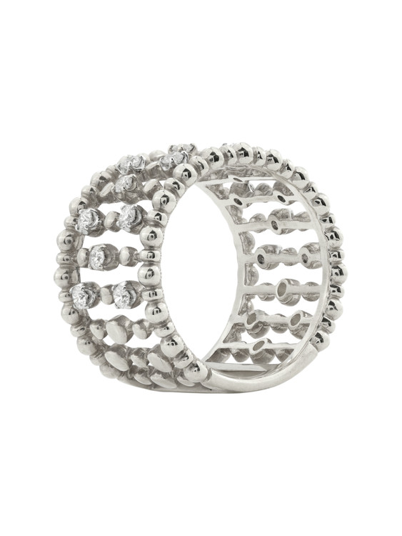 Кольцо из белого золота c бриллиантами