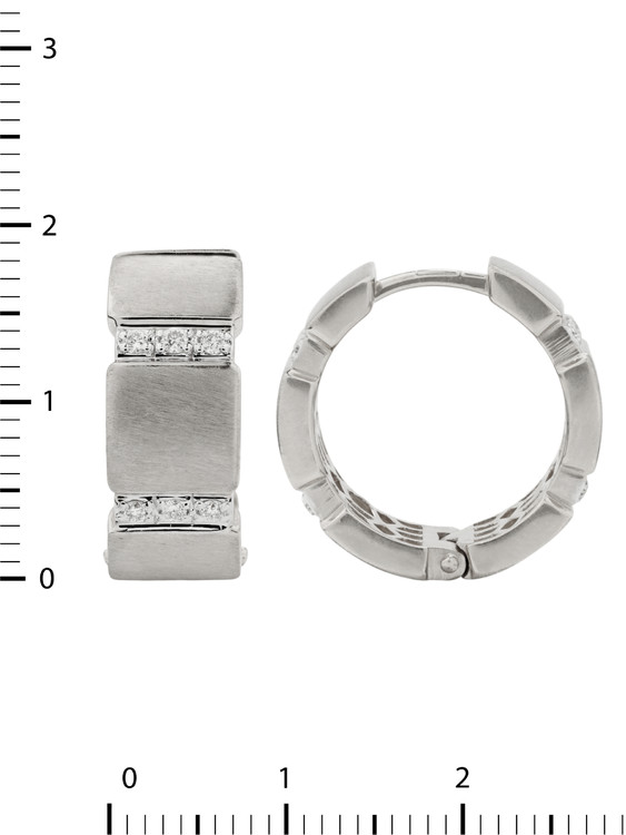 Серьги из белого золота c бриллиантами