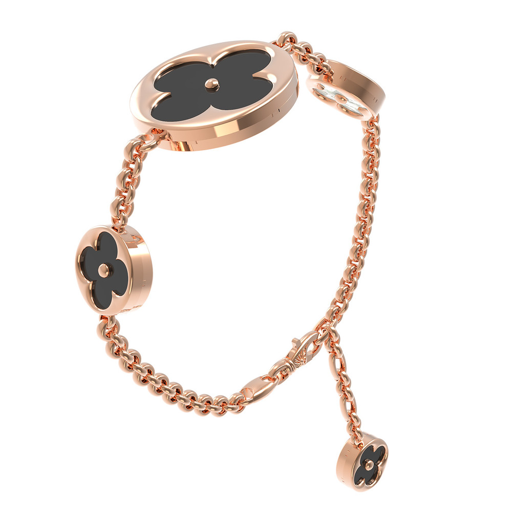 Браслет из золота c ониксом и перламутром