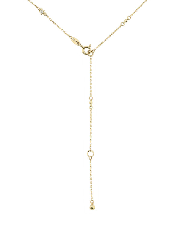 Колье из лимонного золота c бриллиантами, лазуритом и перламутром