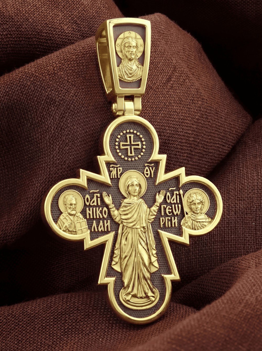 Крест из лимонного золота