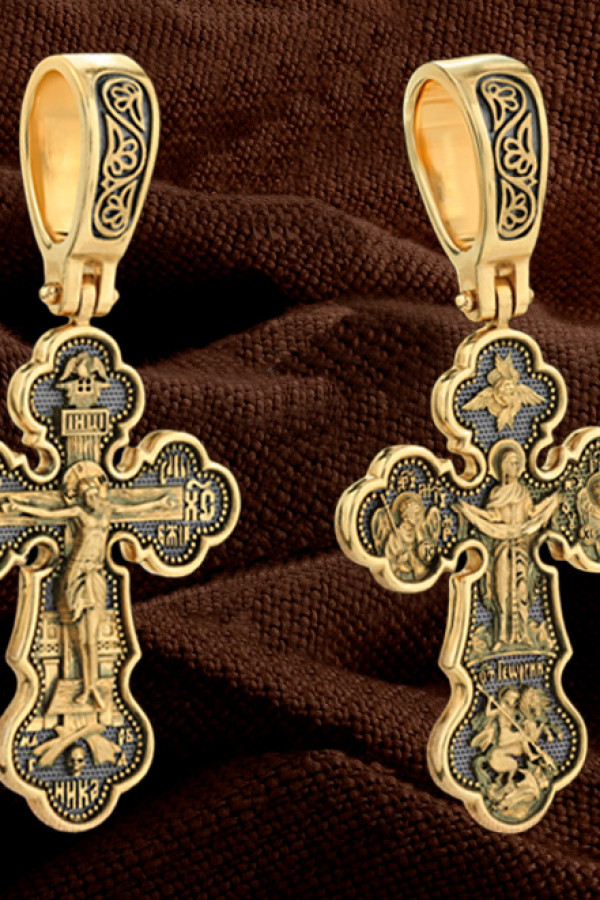 Крест из лимонного золота