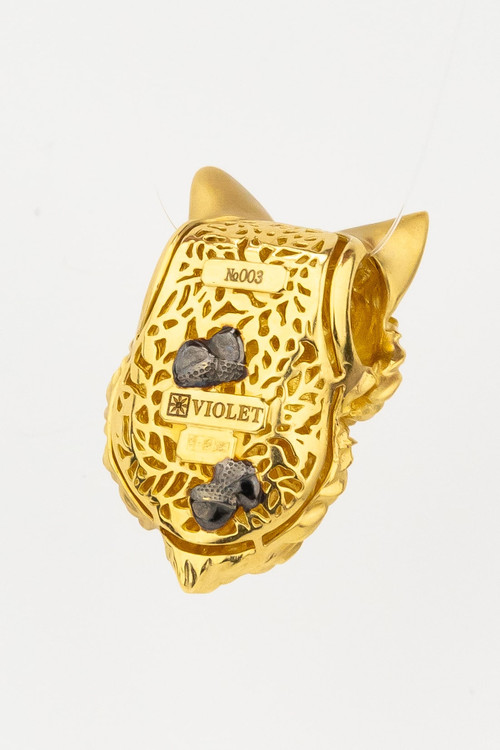 Подвеска из лимонного золота c эмалью