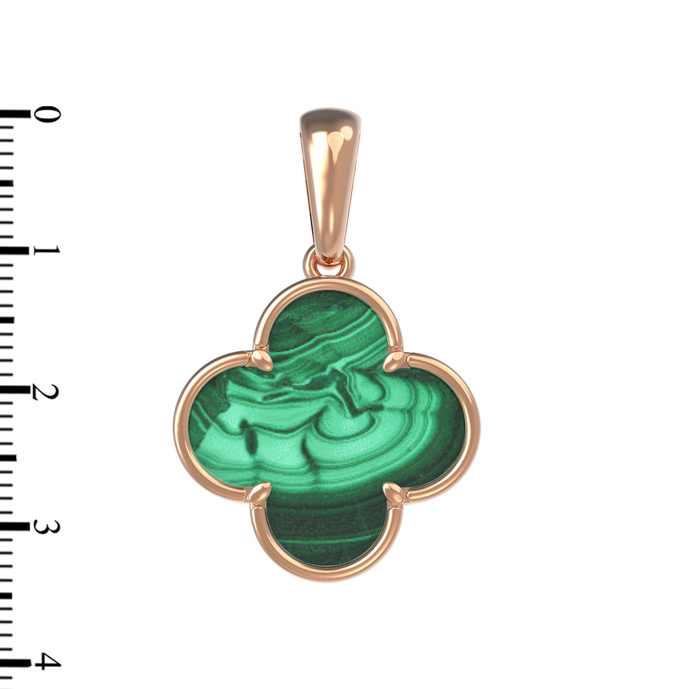 Подвеска из золота c малахитом