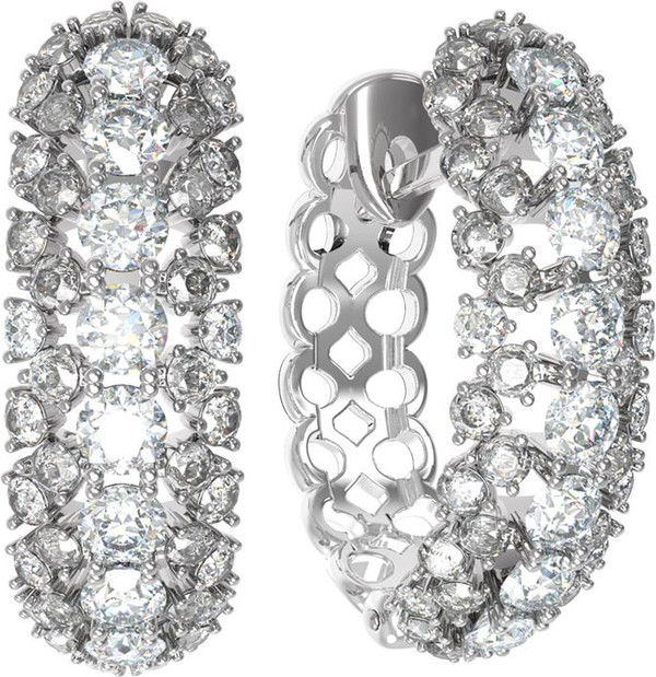 Серьги из белого золота c бриллиантами