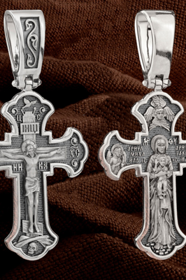 Крест из белого золота