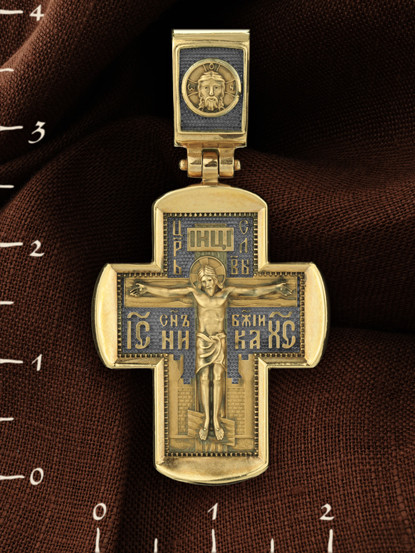 Крест из лимонного золота