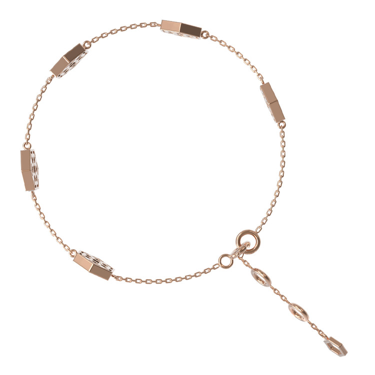 Браслет из золота c ониксом и перламутром