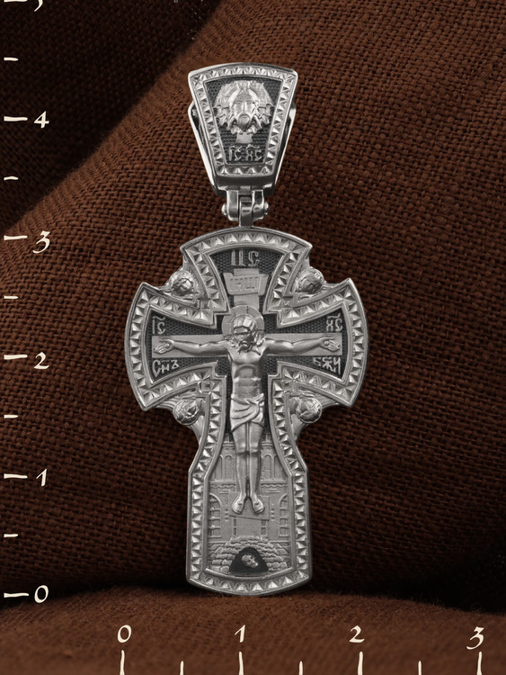 Крест из белого золота